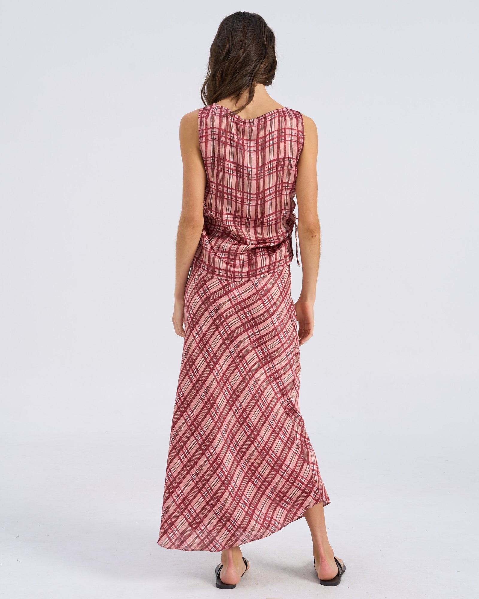 VMILSE SLEEVELESS CHECK TOP